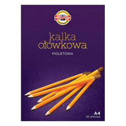 Koh-i-noor kalka ołówkowa fioletowa A4 25 arkuszy - sklep plastyczny -