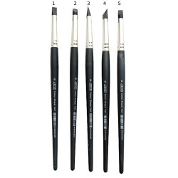 Zestaw 5 gumowych pędzli colour shaper hard set size 6 AMI - sklep pla