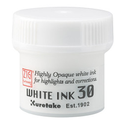 Kuretake white ink kryjący biały tusz 30g - sklep plastyczny - szał dl