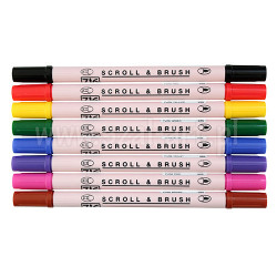 Kuretake zig scroll&brush zestaw 8 pisaków do kaligrafii - sklep plast
