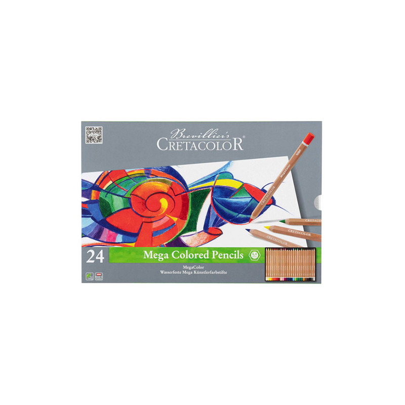 Cretacolor mega colored set of 24 colored pencils