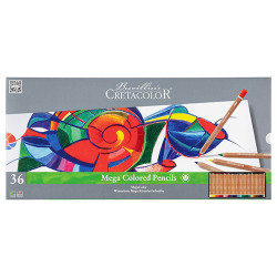 Cretacolor mega colored zestaw 36 kredek artystycznych - sklep plastyc
