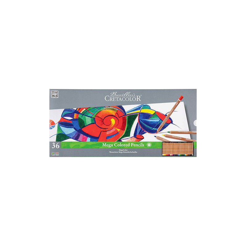 Cretacolor mega colored set of 36 crayons