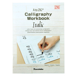 Kuretake calligraphy workbook italic zeszyt ćwiczeń do kaligrafii - sk