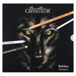 Cretacolor wolf box drawing set zestaw pasteli i węgli - sklep plastyc