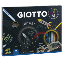 Giotto crazy black kreatywny zestaw 23 elementy - sklep plastyczny - s