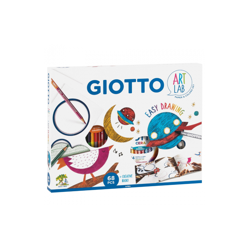 Giotto easy drawing kreatywny zestaw zawierający 68 elementów - sklep