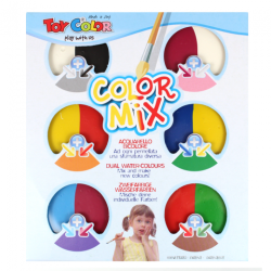 Toy color mix podwójne akwarele zestaw edukacyjny - sklep plastyczny -