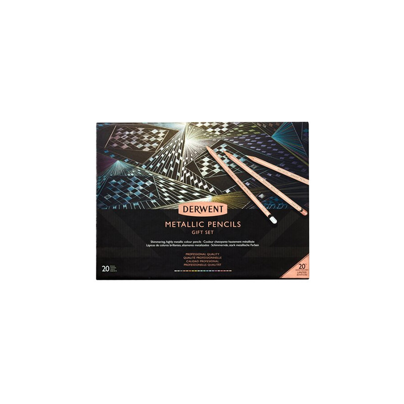 Derwent metallic gift set zestaw 20 kredek metalicznych - sklep plasty
