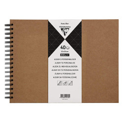 Sketchbook Clairefontaine kraft album spiral 200g 40 sheets