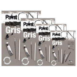 Block Clairefontaine paint on gris 250g 30sheets