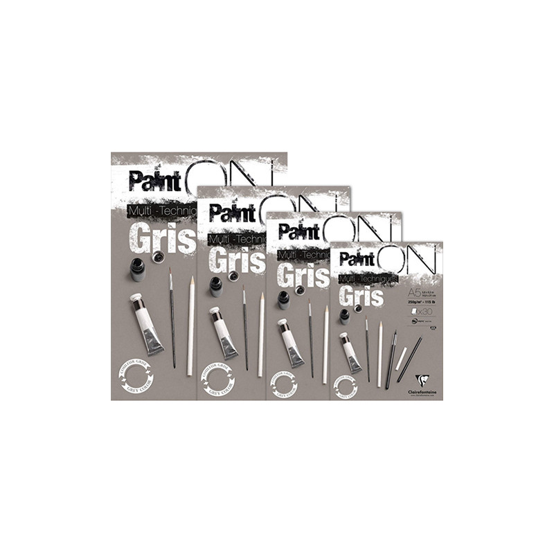 Blok Clairefontaine paint on gris 250g 30 arkuszy - sklep plastyczny -