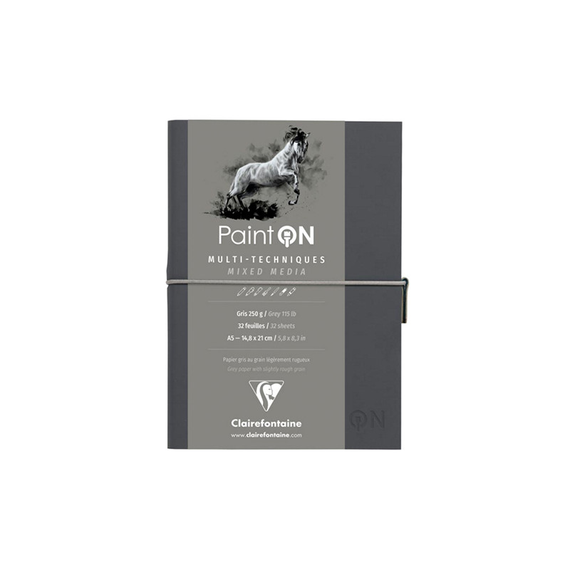 Blok Clairefontaine paint on mixed media 250g 32ark grey - sklep plast