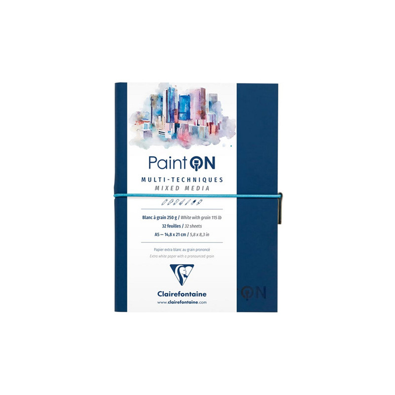 Blok Clairefontaine paint on mixed media 250g 32ark blue - sklep plast