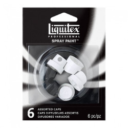 Liquitex zestaw 6 końcówek do farb w sprayu mic - sklep plastyczny - s