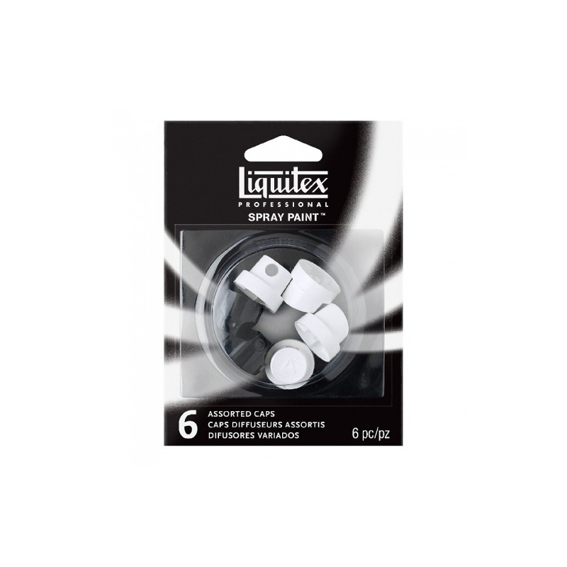 Liquitex zestaw 6 końcówek do farb w sprayu mic - sklep plastyczny - s
