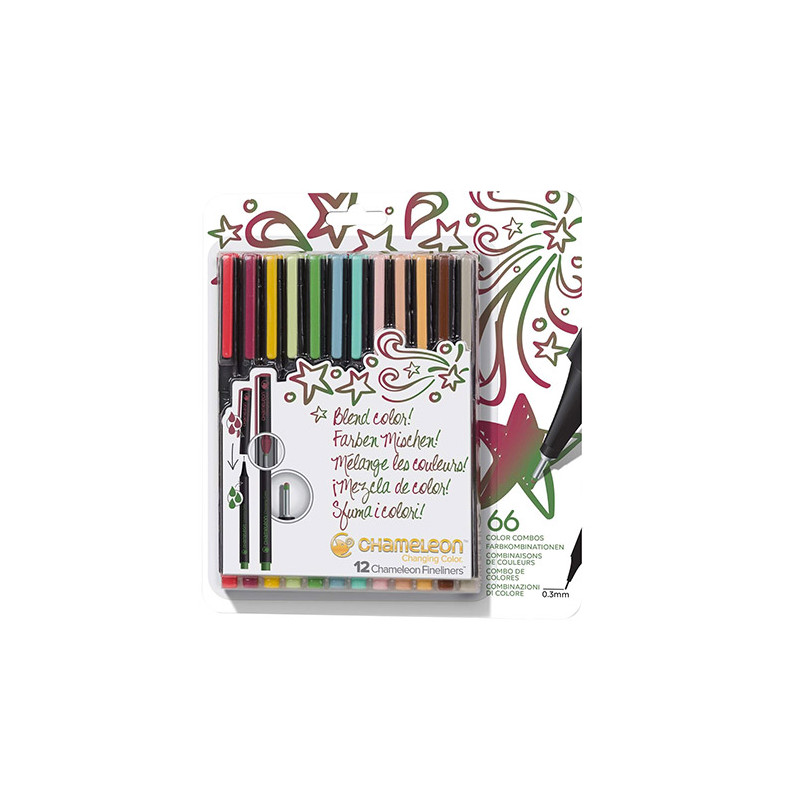 Chameleon designer set of 12 tonal fineliners - szał art - sklep plast