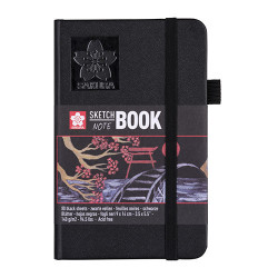 Szkicownik Sakura sketch book note 140g 80ark black paper - sklep plas