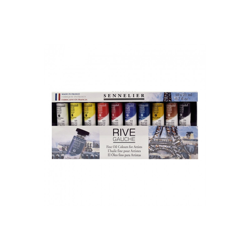 Sennelier rive gauche zestaw farb olejnych 10x21ml - sklep plastyczny