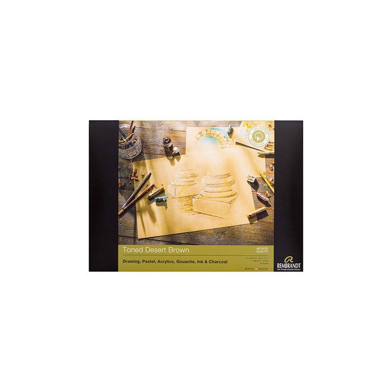 Block Rembrandt toned desert brown 180g 50ark