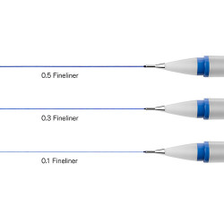 Winsor&Newton fineliner zestaw 3 cienkopisów - indigo blue - sklep pla