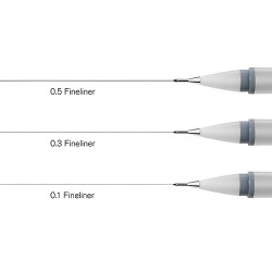 Winsor&Newton fineliner zestaw 3 cienkopisów - cool grey - sklep plast