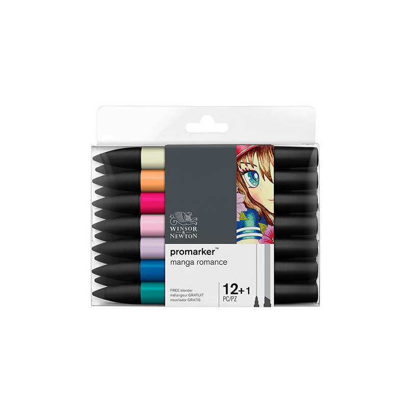 Winsor&Newton promarker manga romance set of 13 colors