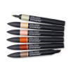 Winsor&Newton promarker earth tones zestaw 6 kolorów - sklep plastyczn