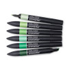 Winsor&Newton promarker green tones zestaw 6 kolorów - sklep plastyczn