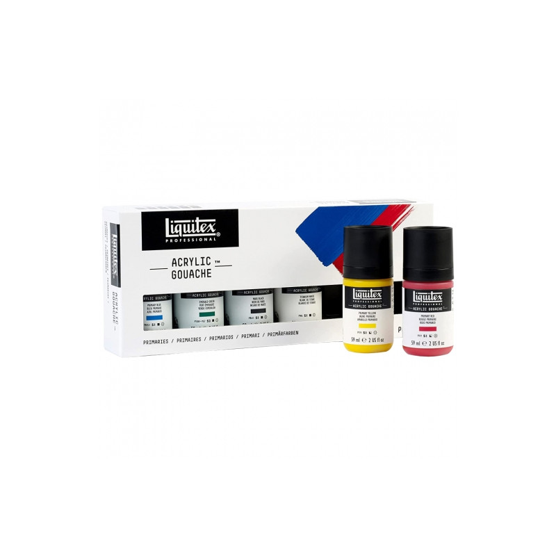 Liquitex acrylic gouache primaries 6x59ml zestaw gwaszy akrylowych - s