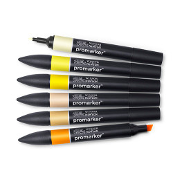 Winsor&Newton promarker yellow tones zestaw 6 kolorów - sklep plastycz