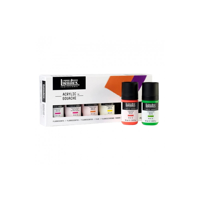 Liquitex acrylic gouache fluorescents 6x59ml acrylic gouache set