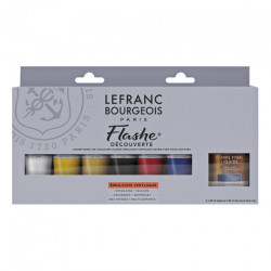 Lefranc&Bourgeois flashe zestaw farb akrylowych 6x20ml - sklep plastyc