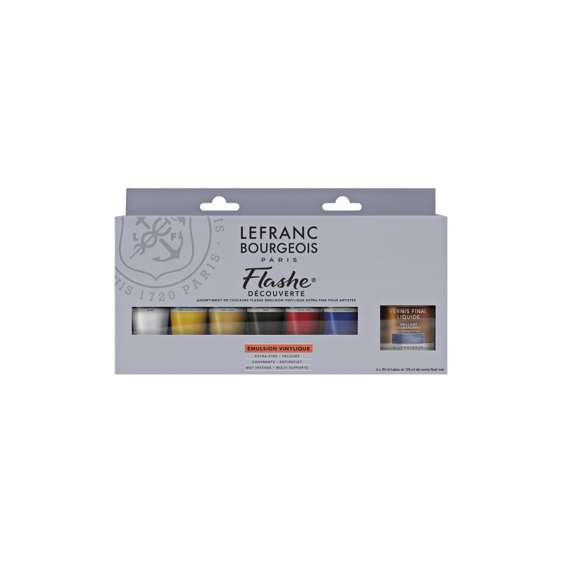 Lefranc & Bourgeois flashe acrylic paint set 6x20ml