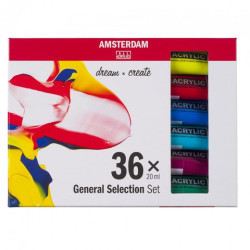 Talens amsterdam general selection zestaw farb akrylowych36x20ml - skl