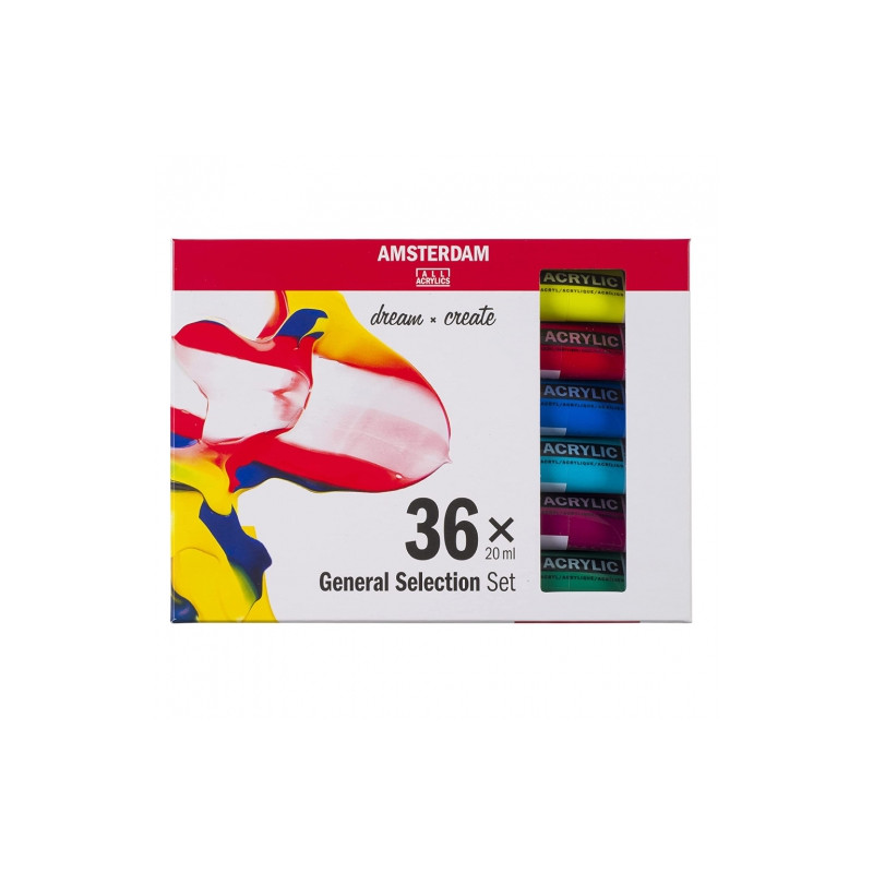 Talens amsterdam general selection zestaw farb akrylowych36x20ml - skl