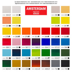 Talens amsterdam general selection zestaw farb akrylowych36x20ml - skl
