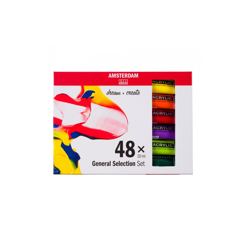 Talens amsterdam general selection zestaw farb akrylowych48x20ml - skl