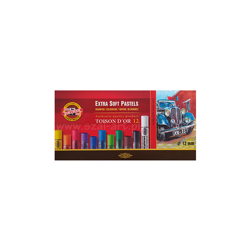 Koh-i-noor toison d'or extra soft 12 pastels dry carton pack