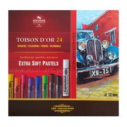 Koh-i-noor toison d'or extra soft set of 24 dry pastels carton pack