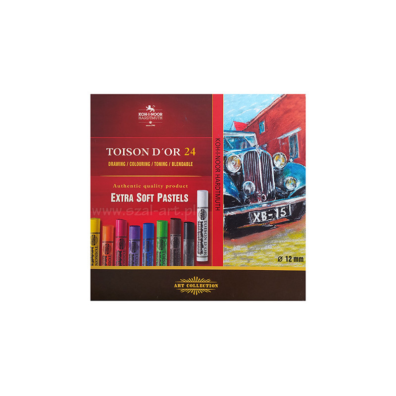 Koh-i-noor toison d'or extra soft set of 24 dry pastels carton pack