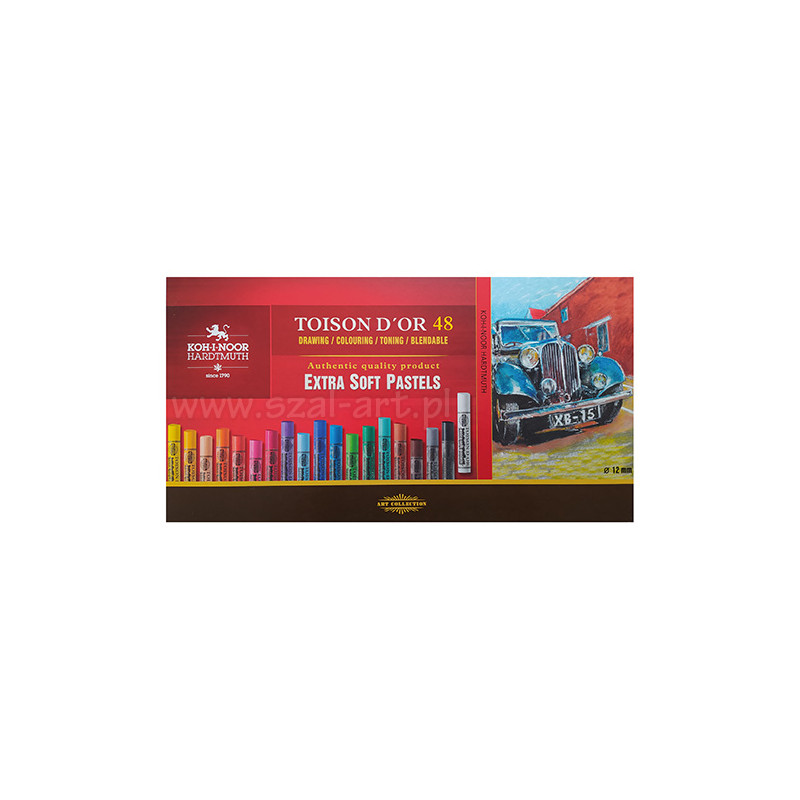 Koh-i-noor toison d'or extra soft set of 48 dry pastels carton pack