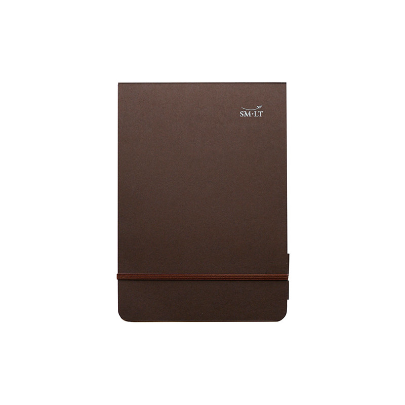 Blok SM-LT z brązową okładką i gumką 14,8x21cm 80g 70ark - sklep plast