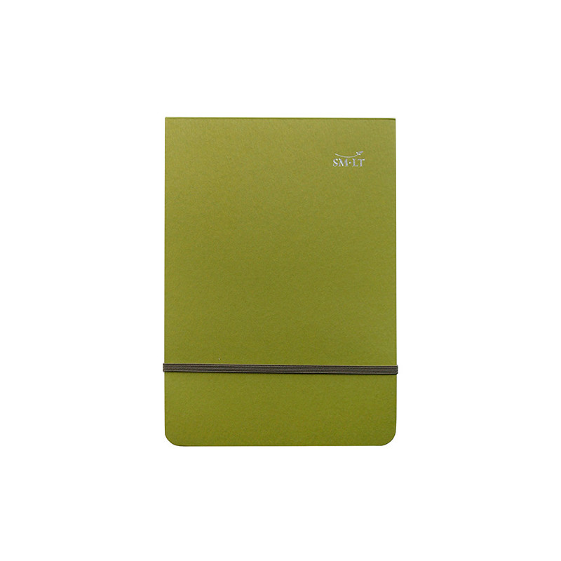Blok SM-LT z oliwkową okładką i gumką 14,8x21cm 80g 70ark - sklep plas