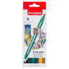 Bruynzeel fineliners brush pen new york zestaw 6 sztuk - sklep plastyc