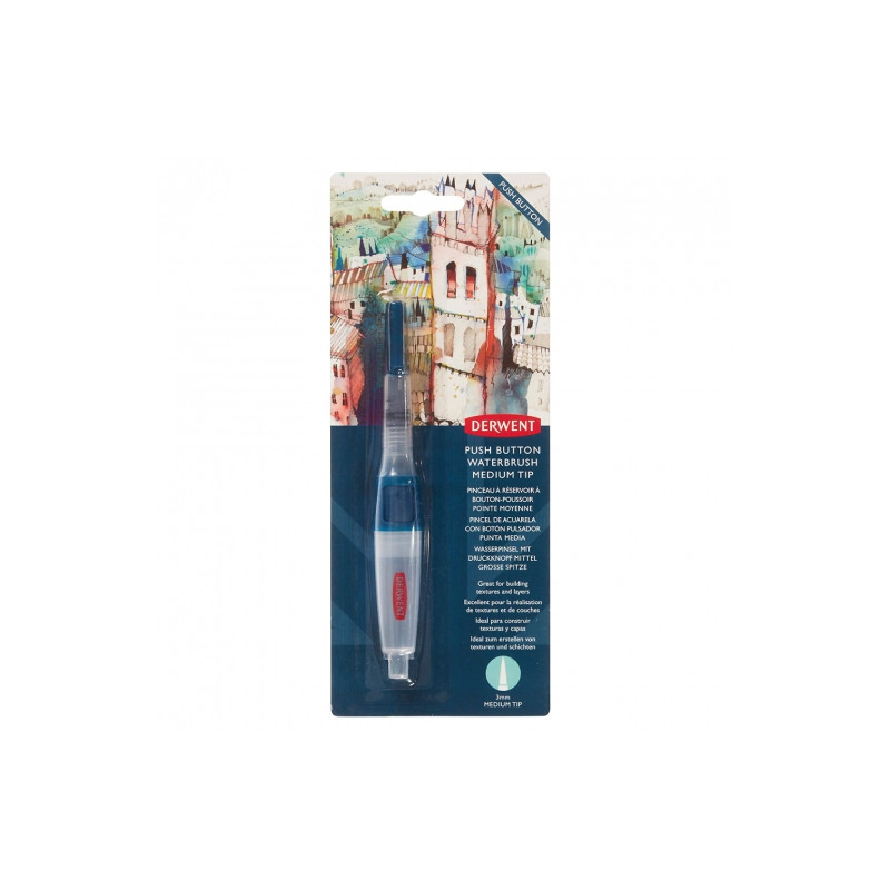 Derwent waterbrush push button medium tip 3mm pusty - sklep plastyczny