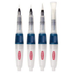 Derwent waterbrush push button zestaw 4 sztuk - sklep plastyczny - sza