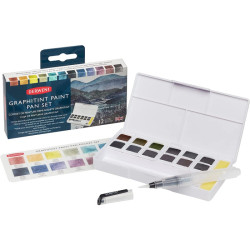 Derwent graphitint paint pan zestaw 12 akwareli w kostce - sklep plast