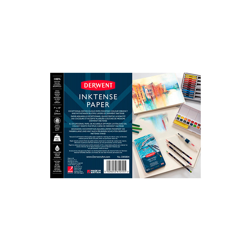Blok Derwent inktense paper 17,8x25,4cm 300g 20ark