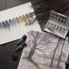 Derwent graphitint paint pan zestaw 12 akwareli w kostce - sklep plast
